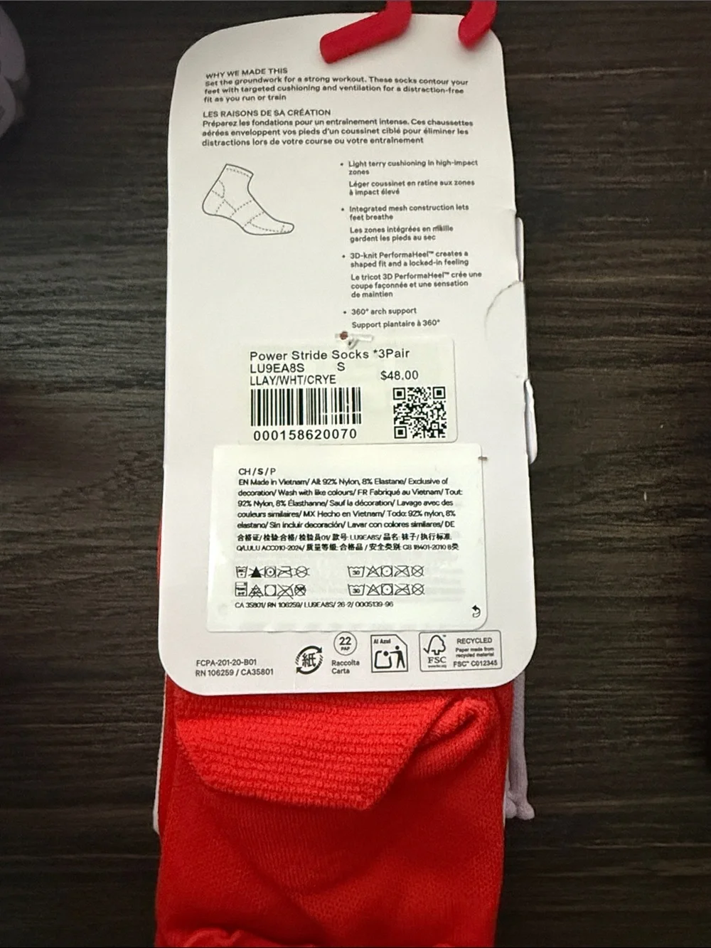 lululemon athletica Power Stride Ankle Socks - Light Purple (3 Pairs)